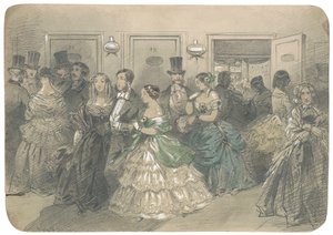 Opera Szwedzka, ok. 1850 (ołówek z toaletą podwyższoną bielą)